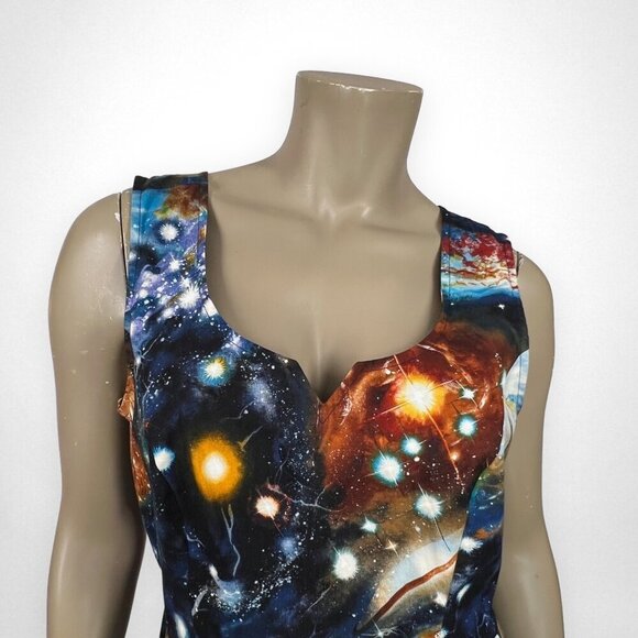 MODCLOTH FERVOUR Galaxy Sleeveless Dress L - Picture 5 of 9